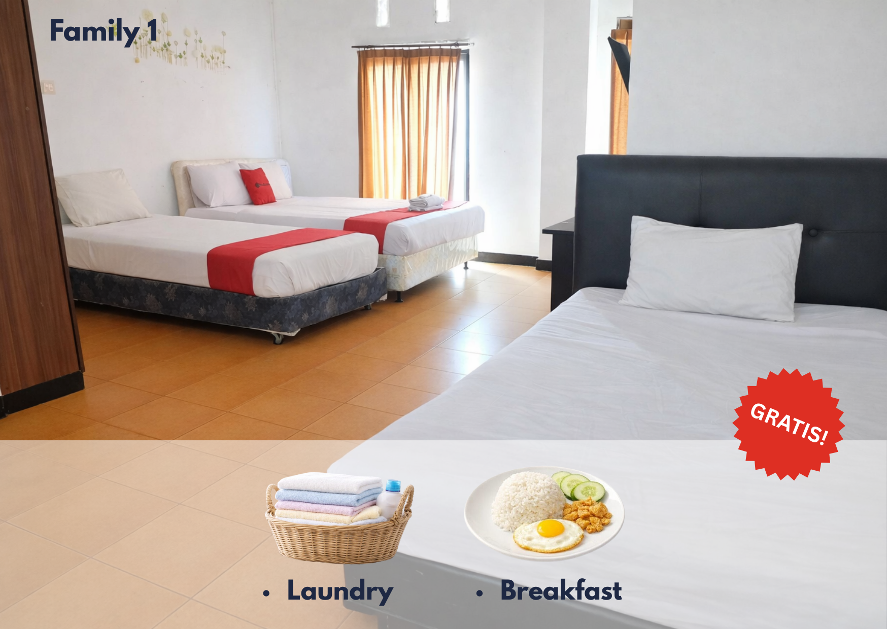Cozzy Residence Bandung Family 1 + GRATIS SARAPAN  TIAP HARI+ LAUNDRY