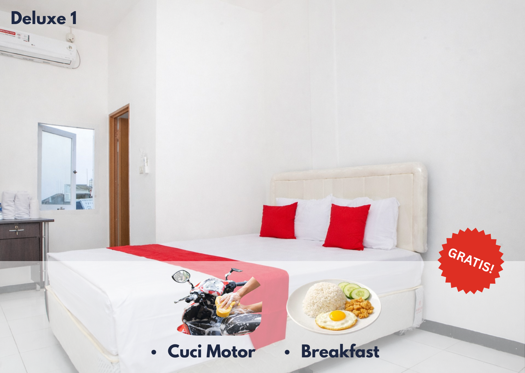 Cozzy Residence Bandung Deluxe 1 + GRATIS SARAPAN HARIAN + CUCI MOTOR SETIAP MINGGU