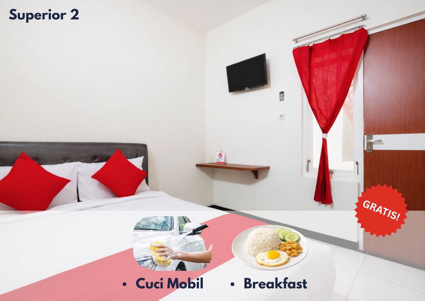 Cozzy Residence Malang Superior 2 + GRATIS SARAPAN HARIAN + CUCI MOBIL SETIAP MINGGU